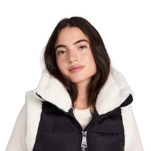 NWT SAM. Billie Sherpa Trim Puffer Vest M — Bloomingdale’s